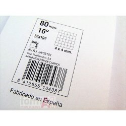 BLOC ESPIRAL PACSA 16º 80H.CUADROS APAISADO