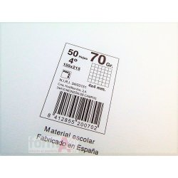 LIBRETA ESCOLAR PACSA GOFRADA 4º 50H CUADROS