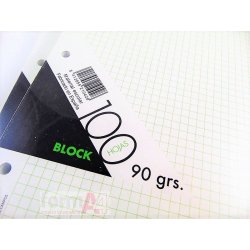 RECAMBIO PACSA 90GR. FOLIO 4T. 100H. CUA. VERDE