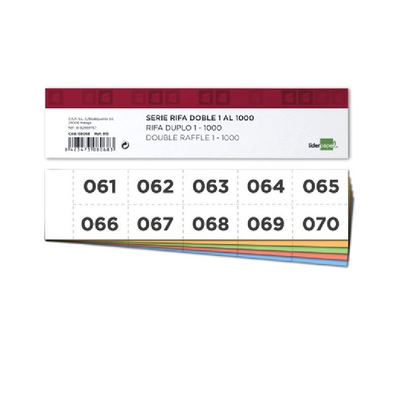 TALONARIO DE RIFAS DOBLE LIDERPAPEL