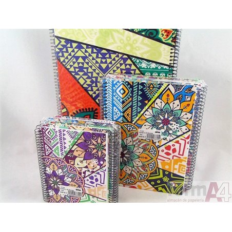 BLOC ESPIRAL MANDALA A4 80 HOJAS CUADROS