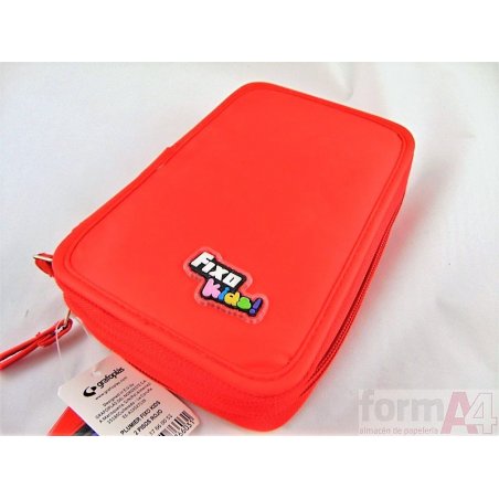 PLUMIER FIXO KIDS 2 PISOS ROJO