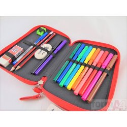 PLUMIER FIXO KIDS 2 PISOS ROJO