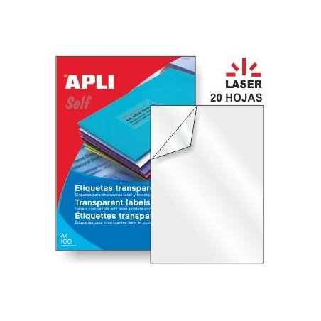 ETIQUETA POLIESTER BLANCO MATE APLI A4 P/100