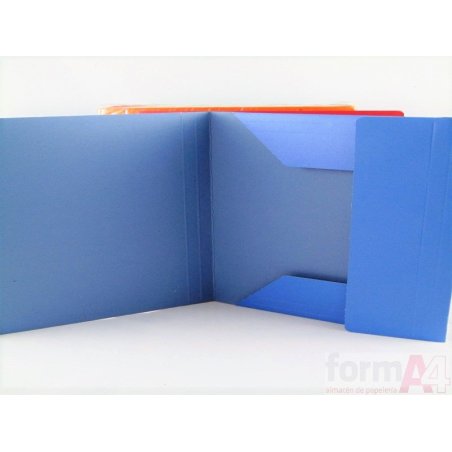 CARPETA CON GOMAS Y 3 SOLAPAS A4 COLORES SURTIDOS