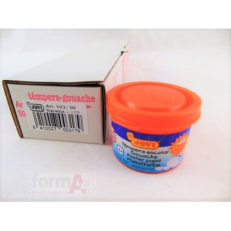 TEMPERA ESCOLAR JOVI 35CC. NARANJA