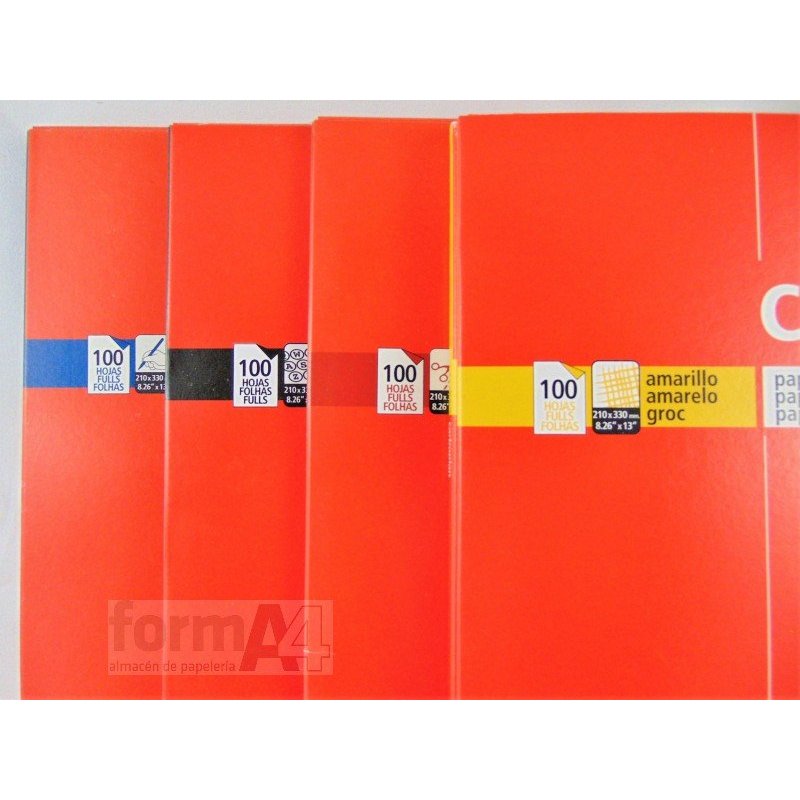 PAPEL CARBON CARBOPLAN TEXTIL AMARILLO C/100H.