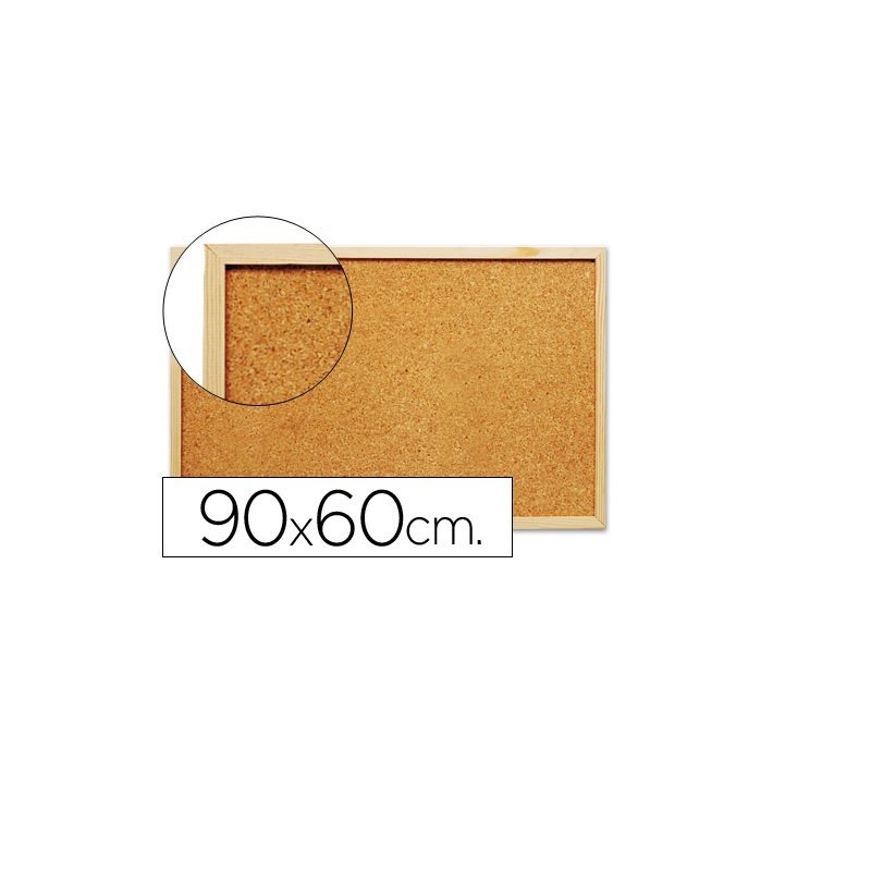TABLERO CORCHO Q-CONNECT 60X90CM. M/MADERA