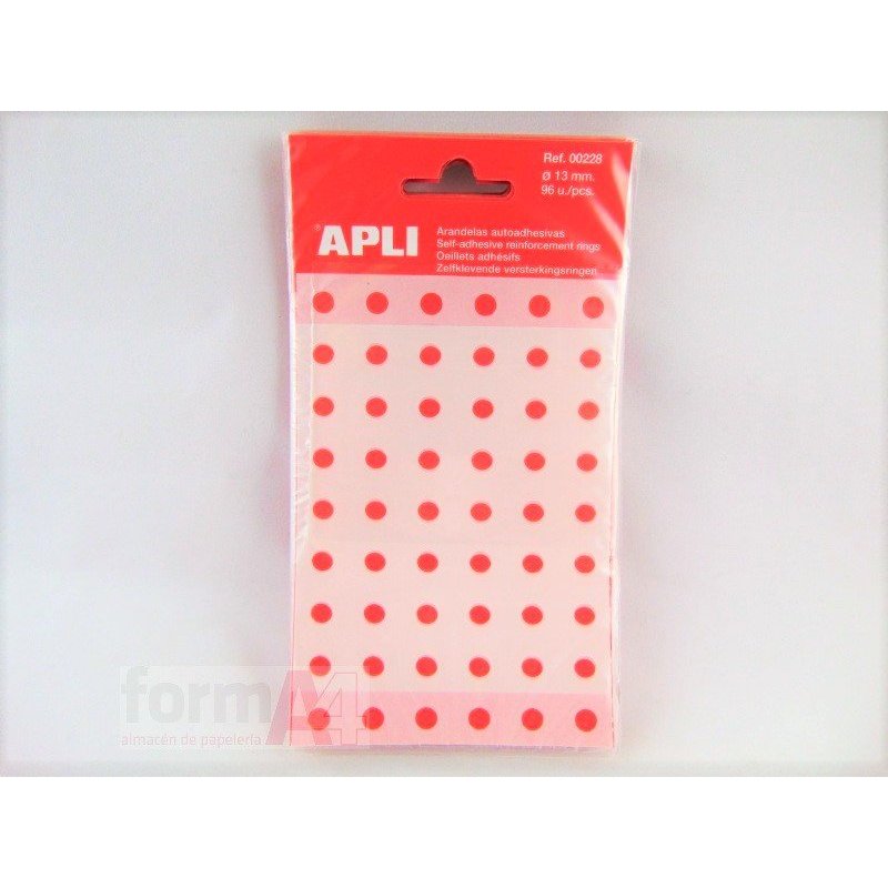 ARANDELAS ADHESIVAS TRANSLUCIDAS APLI B/96