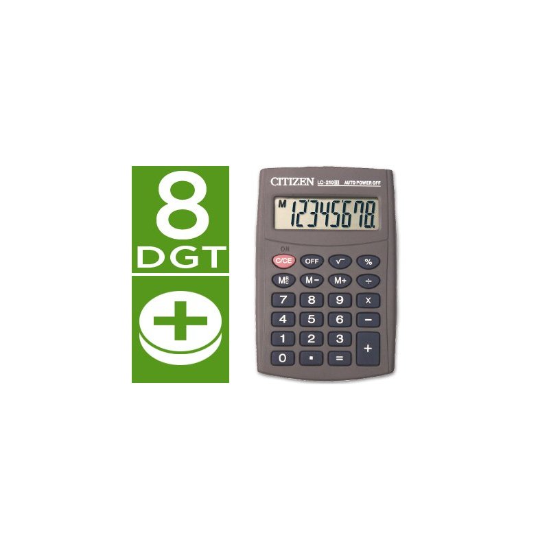 CALCULADORA BOLSILLO CITIZEN 8 DIG. LC-210 II