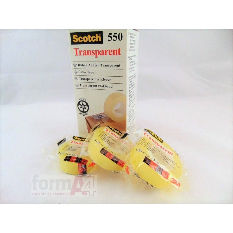 CINTA ADHESIVA SCOTCH 550 19MMX33M.