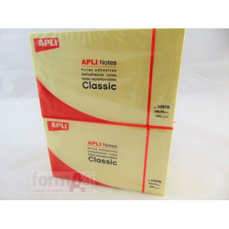 BLOC NOTAS AMARILLAS APLI 76X125MM. 