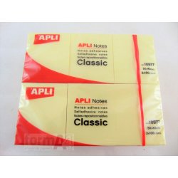 BLOC NOTAS AMARILLAS APLI 40X50MM. P/3