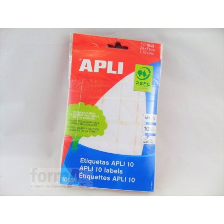 ETIQUETA ADHESIVA BLANCA APLI-10 20X75MM B/100