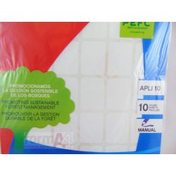 ETIQUETA ADHESIVA BLANCA APLI-10 16X22MM B/420