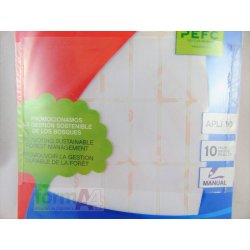 ETIQUETA ADHESIVA BLANCA APLI-10 12X30MM B/350