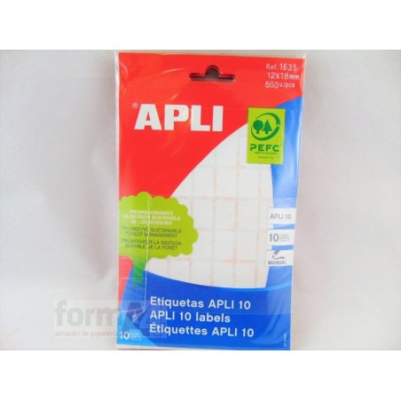 ETIQUETA ADHESIVA BLANCA APLI-10 12X18MM B/560