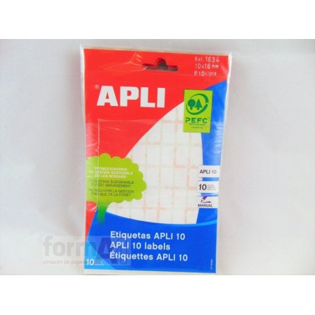 ETIQUETA ADHESIVA BLANCA APLI-10 10X16MM B/810