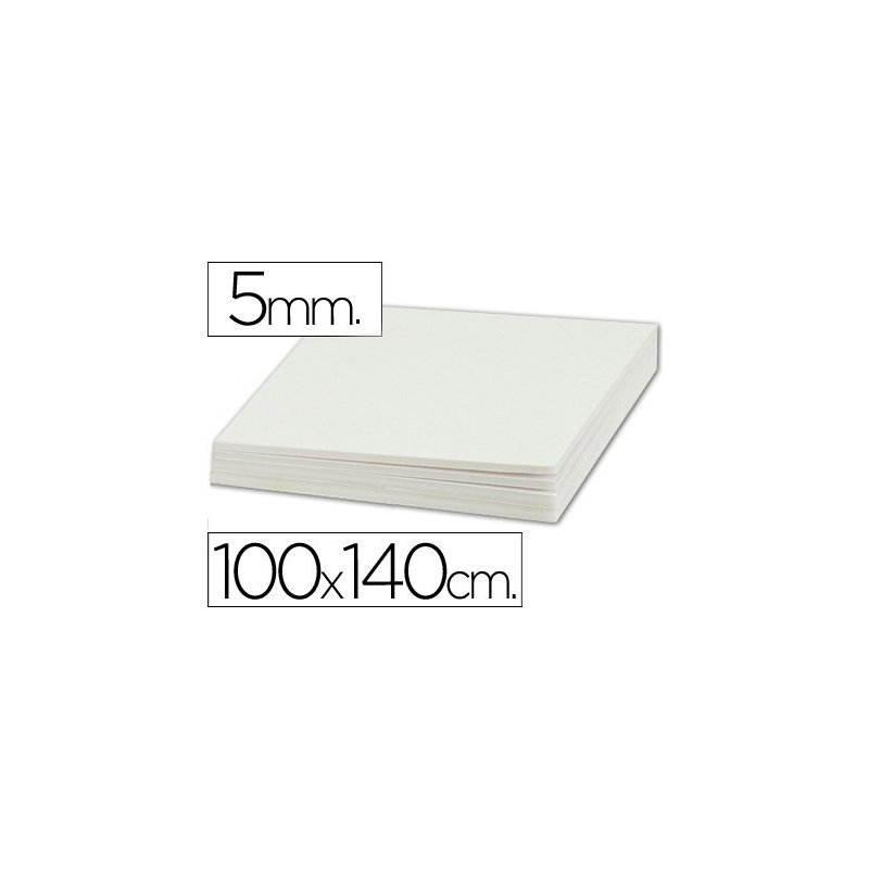 CARTON PLUMA LIDERPAPEL BLANCO 5MM. 100X140CM.