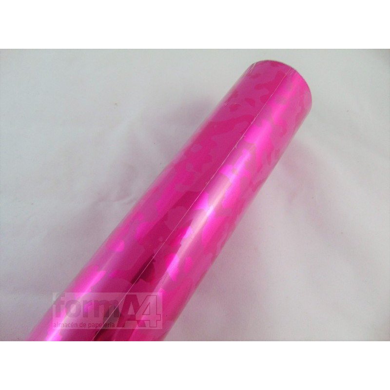 PAPEL REGALO METALIZADO JASPE ROSA 0.7X50M.