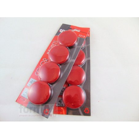 IMAN REDONDO SDI 40MM ROJO P/5 