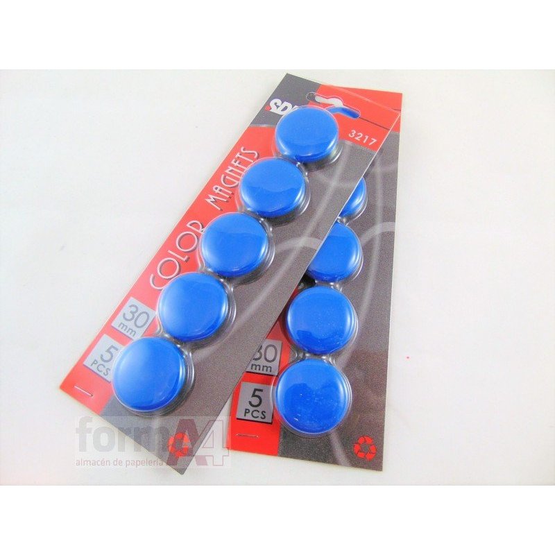 IMAN REDONDO SDI 30MM AZUL P/5 