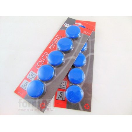 IMAN REDONDO SDI 30MM AZUL P/5 