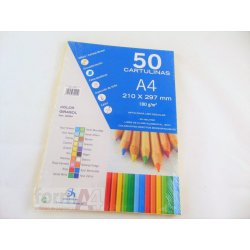 CARTULINA DOHE A4 AMARILLO GIRASOL P/50