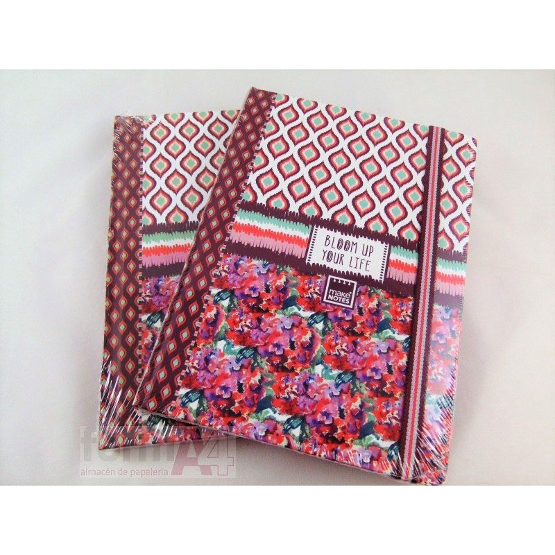 CUADERNO • TAPA CON GOMA • MAKE NOTE A-5 BLOOM UP