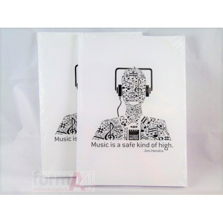 WHITE BOOK • 160 H 80 GRS •LISO A-4 MAKE NOTE MUSI