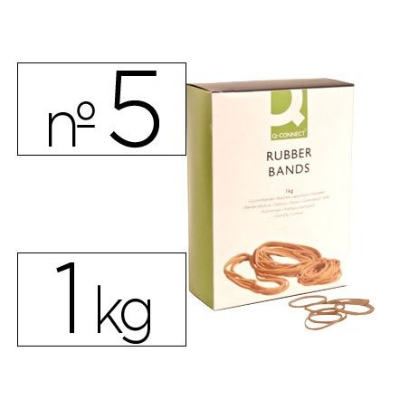 GOMAS ELASTICAS Q-CONNECT Nº5 B/ 1KG.