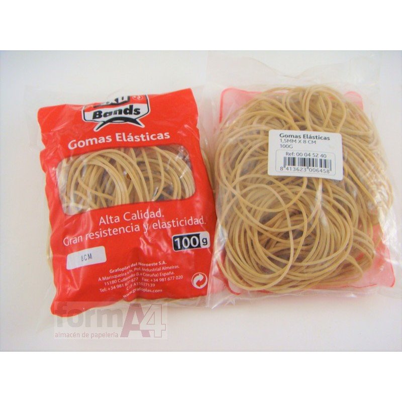 GOMAS ELASTICAS FIXO Nº8 B/ 100GR.