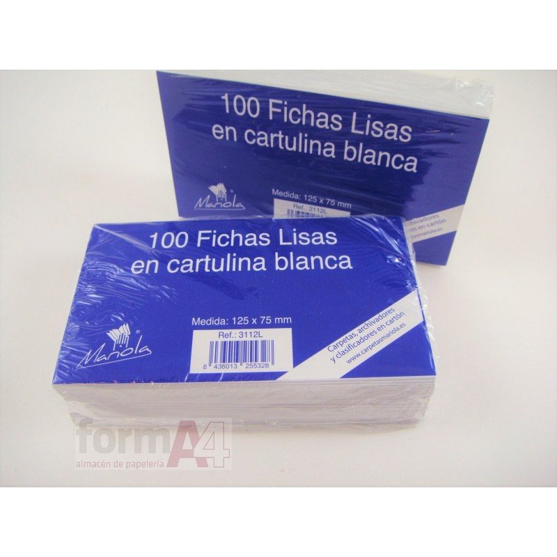 FICHA CARTULINA LISA MARIOLA Nº 2 P/100