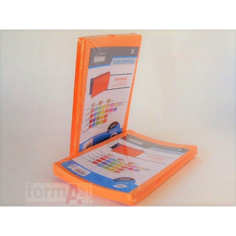 SUBCARPETA KARMAN FOLIO NARANJA P/50