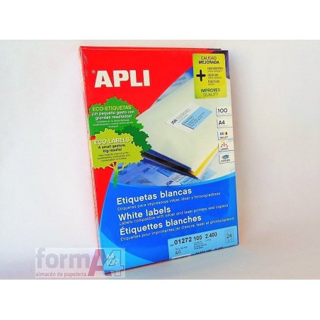 ETIQUETA ADHESIVA BLANCA APLI 70X35MM C/2400