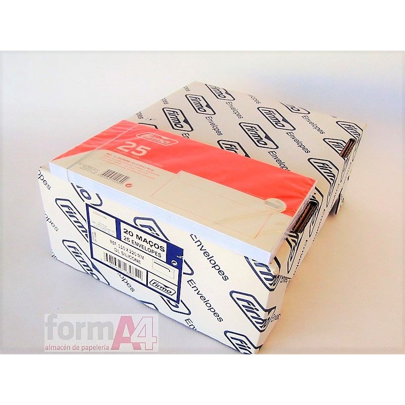 SOBRE AMERICANO BLANCO FIRMO 110X220MM. P/25