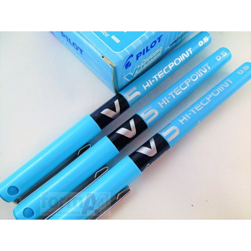 ROLLER PILOT V-5 AZUL CLARO