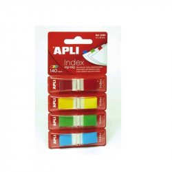 BANDERITAS APLI INDEX ZIG-ZAG12X43MM SURTIDOS 140H