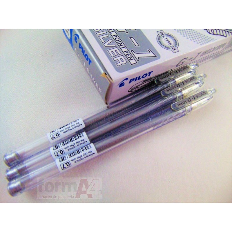 BOLIGRAFO PILOT G-1 METALLIC PLATA