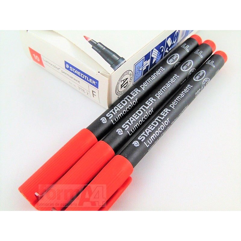ROTULADOR PERMANENETE LUMOCOLOR 318 P/F ROJO