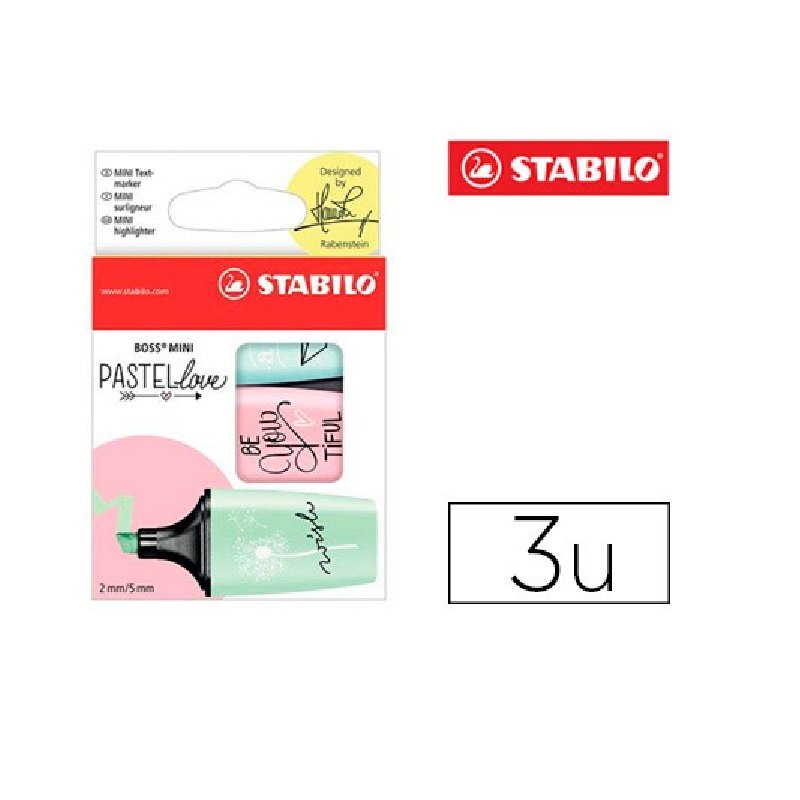 MARCADOR FLUORESCENTE STABILO BOSS MINI E/3