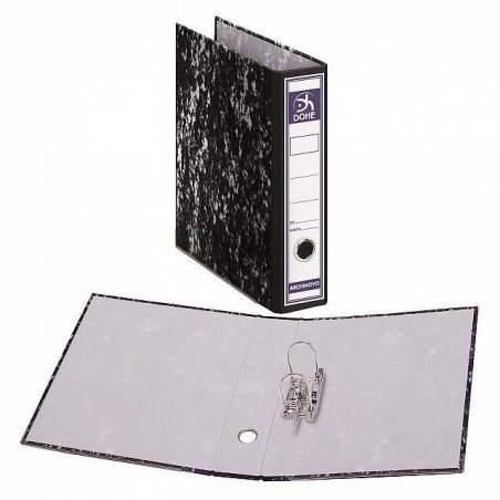 ARCHIVADOR DOHE JASPEADO NEGRO FOLIO