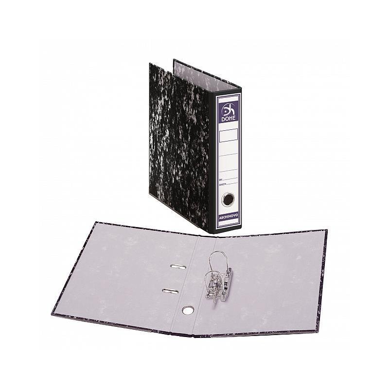 ARCHIVADOR DOHE JASPEADO NEGRO A4