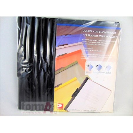 DOSSIER CON CLIP METALICO DATABANK 30H. NEGRO