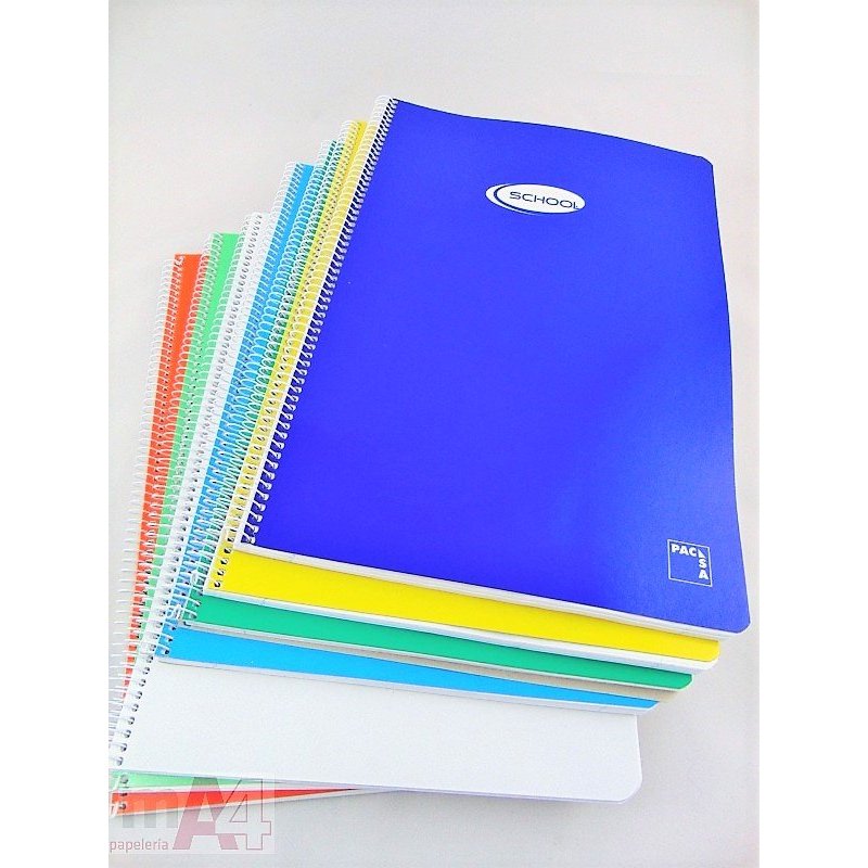 CUADERNO ESPIRAL PACSA FOLIO 80H. LISO 