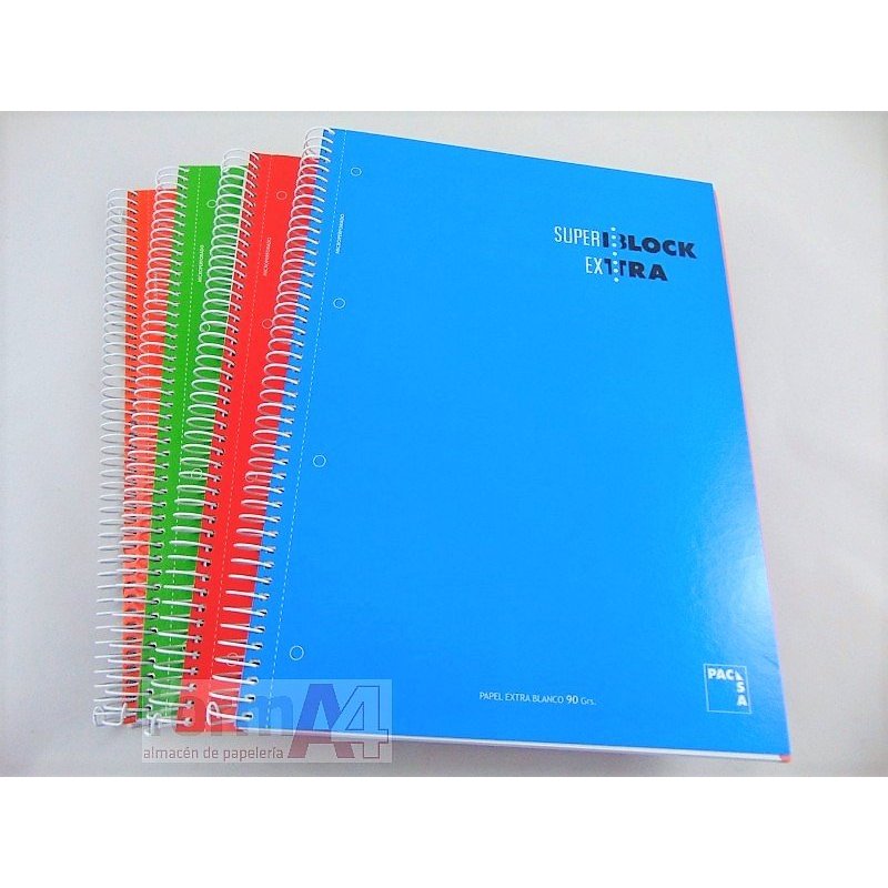 BLOC MICROP. PACSA S.BLOCK EXTRA A4 120H. 5X5+GRE