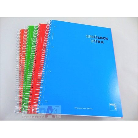 BLOC MICROP. PACSA S.BLOCK EXTRA A4 120H. 5X5+GRE