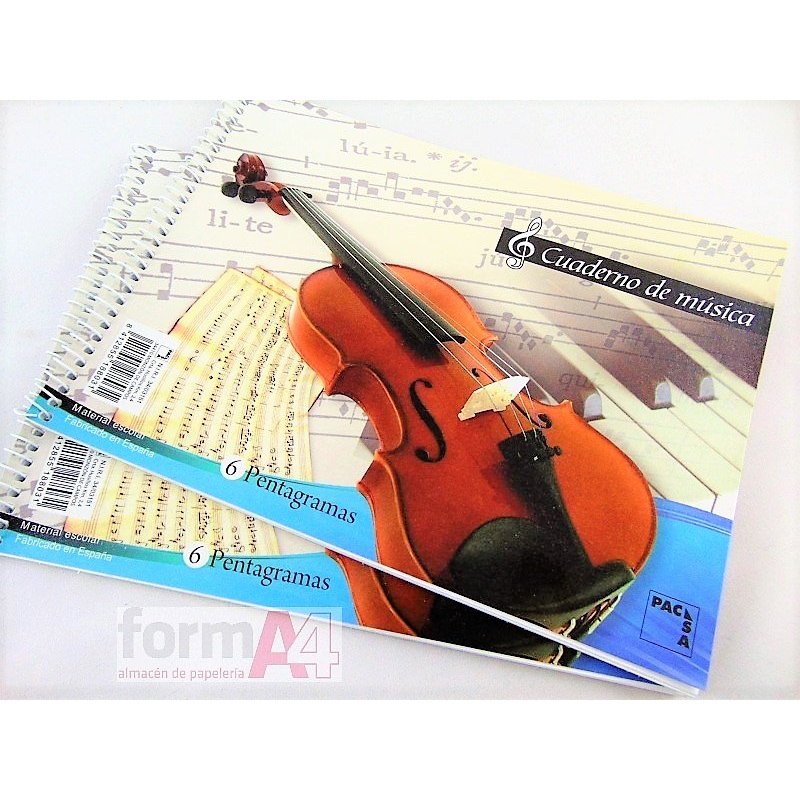 BLOC DE MUSICA PACSA 4º 6 PENTAGRAMAS 20H.