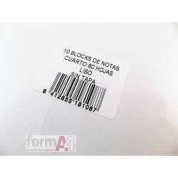 BLOC DE NOTAS PERFORADO PACSA 4º 80H. LISO