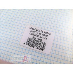 BLOC DE NOTAS PERFORADO PACSA 4º 80H. CUADROS